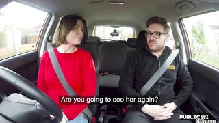 School Girl driver publicly creampied on backseat