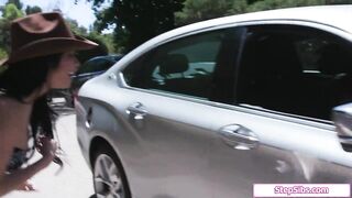 Skinny barely legal and stepsister share a penis