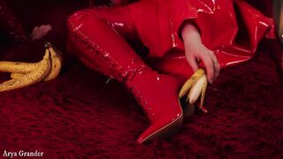 Sploshing Squeeze Food Banana Play Crush Bondage Arya Grander