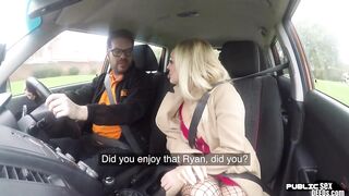Huge butt scot publicly rides driving instructor