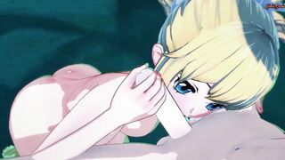 Kohaku give a beautiful head before letting him cum all