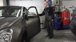 Frances takes advantage of older goes young dude to land plum job