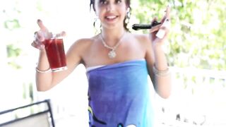 Natural tits sexy inside action