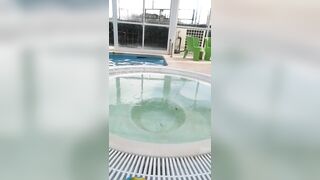 Adorable 19 Yo Amateur Expose inside Hotel Pool into Outdoor
