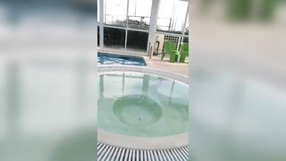Adorable 19 Yo Amateur Expose inside Hotel Pool into Outdoor