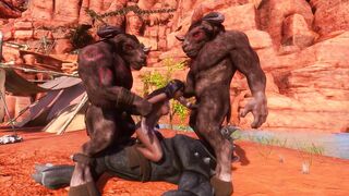 Maya has Gang Bang with three Long Dicks