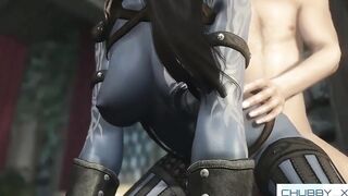 Blue Elf Teenie Fucks mature Cock