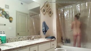 Voyeur cunt with mouth taking photos and masturbating in the sho
