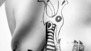 BARELY LEGAL CAMGIRL BODY PAINTING AT ITS BEST