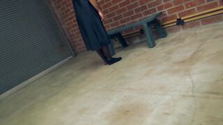 Blonde goddess Exposes and Humiliates Brown Man