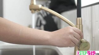 Big natural boobs stepsister Percy Sires wants her stepbrother clean