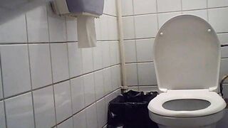 only adult twat with mouth peeing inside the public mall toiletstall, spycam
