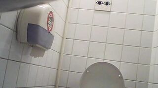 only adult twat with mouth peeing inside the public mall toiletstall, spycam