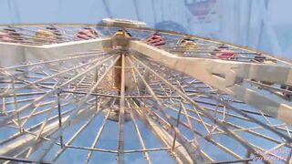 Risky Outdoors Double Fellatio on a Ferris Wheel with Eden Sin and