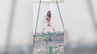 Demons Pissing into three Cups