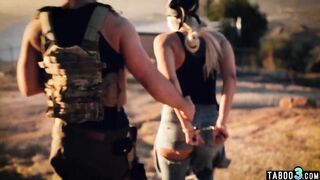 Big Titted blondie Luna Star serving a filthy patrol to avoid