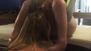 Cripple get a Oral Sex while Hanging inside a Patient Lift