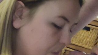 Cripple get a Oral Sex while Hanging inside a Patient Lift