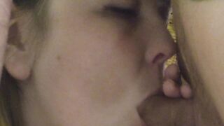 Cripple get a Oral Sex while Hanging inside a Patient Lift