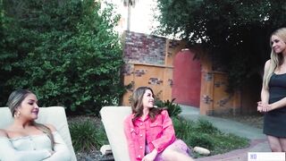 Inked cougar having dyke sex with new lover's daughter