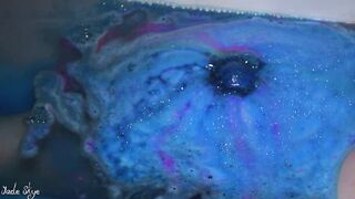 Small boobies hot tub bomb and wax play