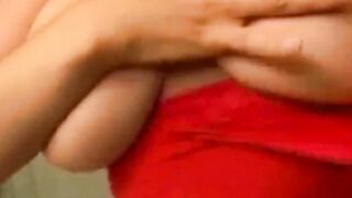 Crazy Sexy Jugs Ginger does her own Cunt Fingers