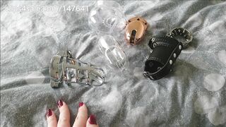 See my Penis Cage Collection for Chastity Feet Cuckold (Spiked Etc. Enjoy