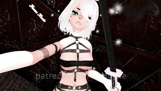 Fetish Strap Fox Women Warms you up inside Snowed into Cabin Sword