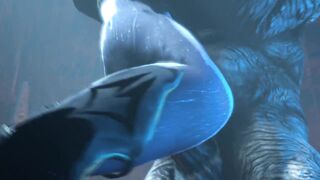 Humongous Dick Fucks Blue Hot into Cave