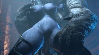 Humongous Dick Fucks Blue Hot into Cave