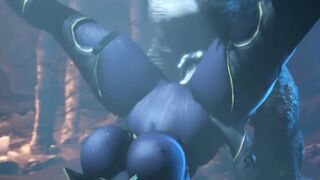Humongous Dick Fucks Blue Hot into Cave