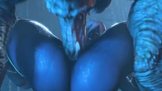 Humongous Dick Fucks Blue Hot into Cave