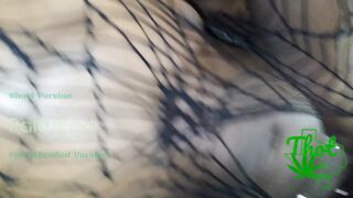Tag Team Petite Thin goddess Fit African Skank taking Turns into Whore