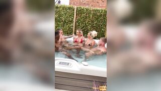 Strongest Pool Party 3 Girls with 2 Boys Nailed Asshole and Suck