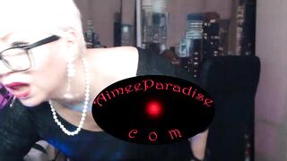 Big Tit older bitch takes a shower, masturbates and blows penis