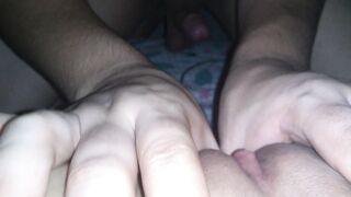 Putting my Tongue and my both Thumbs in Hispanic Young Hotwife Home