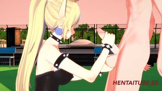 Mario Bross Cartoon 3D Bowsette jerkoff & Head multi orgasm
