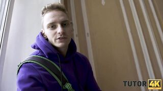 TUTOR4K. Instead of studying algebra boy has sex with red-haired