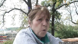 He picks up and fucks very mature grandmother