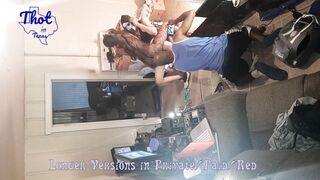 Black Mom two Ebony Men Tag Team take Turns into Film Studio