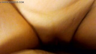 Old lady takes a load of cum on her stomach