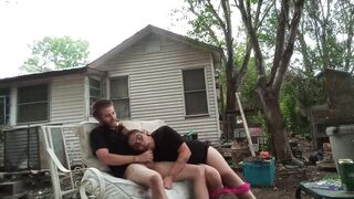 Rides my Long Cock outdoor till i Cum in her