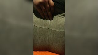 Gray Sweatpants Wetting Peed Leggings