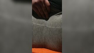 Gray Sweatpants Wetting Peed Leggings