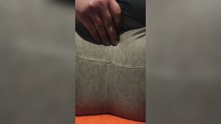 Gray Sweatpants Wetting Peed Leggings