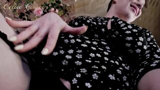 Mommy Sexually Plays with her Long Breasts