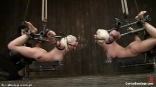 Lesbians tied on device fetish