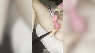Filmed Goddess Step-MILF Popping Cherry with Sex Machine
