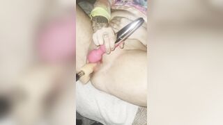 Filmed Goddess Step-MILF Popping Cherry with Sex Machine