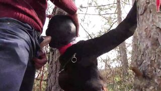 The Throater 2021: Submissive Masked Hoe Tied Outdoors Deeply into Heels and